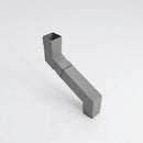 Flush Joint Adjustable Swanneck 72x72mm Aluminium Downpipe — RAL 7037