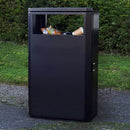 90 Litre Steel Litter Bin Galvanised with Stainless Fittings