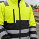 Hi-Vis Class 2 Full Zip Work Jacket - High-Vis Yellow/Black (view 2)