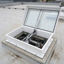 Aluminium Solid Lid Access Hatch 300mm Upstand for Smoke Ventilation