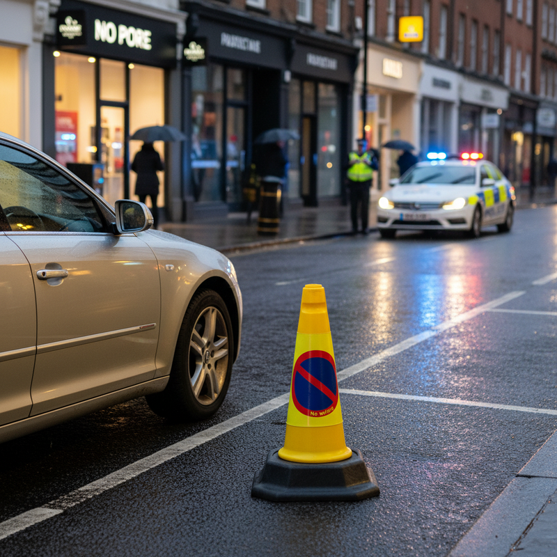 Dark Slate Gray 500mm 2-Piece Premium "No Waiting" Traffic Cone