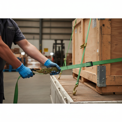 Premium Ratchet Straps 25mm x 5m with 750kg Breaking Strength - 4 Pack