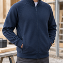 Classic Zip Sweatshirt Jacket with Raglan Sleeves - Navy (view 2)