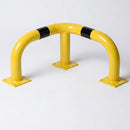 350 x 600 x 600mm steel corner protection guard, yellow and black (view 2)