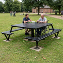 Steel wheelchair accessible picnic table galvanised