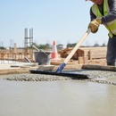 Light Gray Heavy Duty Concrete Placer with 5ft Wooden Handle for Efficient Spreading