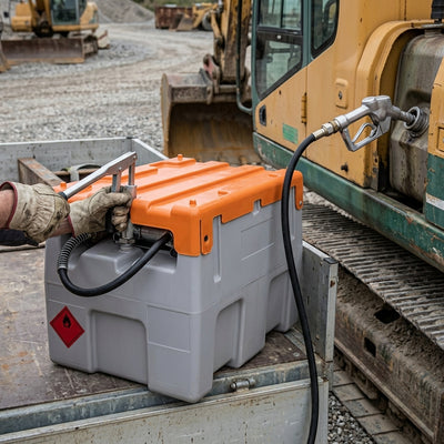200 litre mobile diesel fuel tank with hand or electric pump