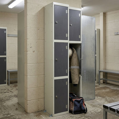 Three-Door Laminate Locker with Galvanised Steel Frame