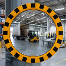 600mm Diameter Polymir Convex Safety Mirror Yellow & Black Frame