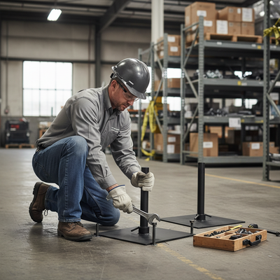 Heavy Duty Goalpost Steel Base for Sports Equipment Stability