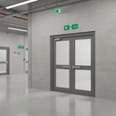 Dark Gray Premium Fire Safety Sign - Fire Exit Left Arrow Directional Sign