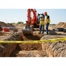 Rosy Brown Premium Underground Warning Tape - High Visibility (150mm x 365m)