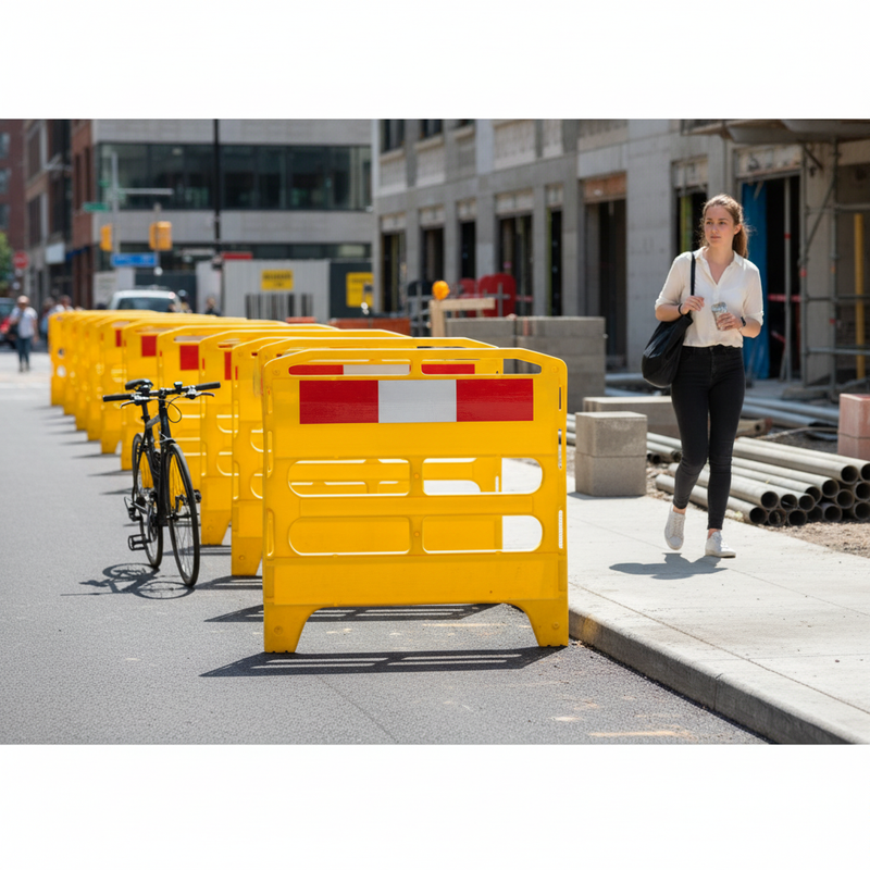 Dark Gray Premium Utility Pedestrian Barrier with Custom Branding Options