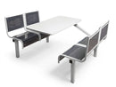 4-Seater Canteen Bench Unit, 1.2mm Steel, Colour Options (view 2)