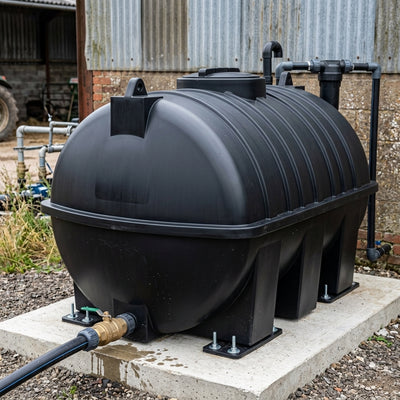 2000L Horizontal Polyethylene Static Water Tank, UV-Stabilised