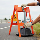 Light Gray High-Performance Frame Clips for Temporary Metal Road Signs