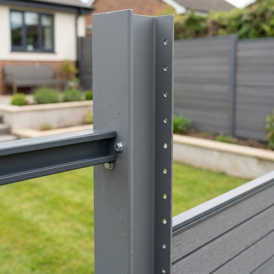 Classic 2400mm Anthracite Grey Fence Post 48mm
