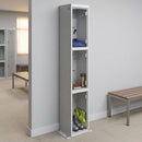 Clear Perspex 3-Door Locker – 1800mm H × 300mm W, Cam Lock