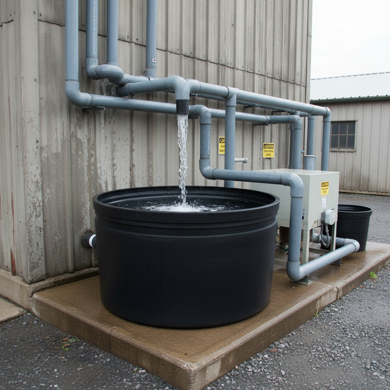 Dim Gray Heavy Duty Open Top 1600 Litre Water Tank for Versatile Storage