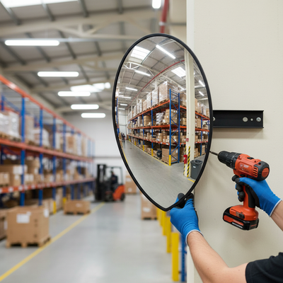 Premium Semi-Circle Acrylic Observation Mirror with Fixing Bracket