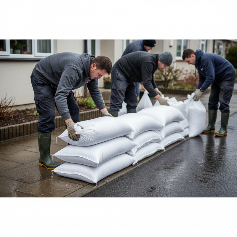 Dark Slate Gray Premium Ready Filled Sand Bags for Flood Defense & Traffic Management