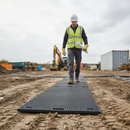 Light Gray Heavy Duty Single Sided Access Mat - 1500mm x 1000mm x 15mm