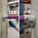 Dark Gray Premium Wall End Termination Plate Key Clamp for Galvanised Tube - Versatile and Durable Installation Solution