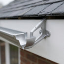 Moulded Ogee Gutter Top Rafter Bracket 125 x 100mm — RAL 9006 (in use)