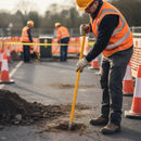 Dim Gray Premium Non-Conductive Insulated Road Pin 600mm for Safety