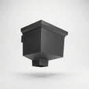 Cast Aluminium Hopper Head 255×175mm for 72×72mm Downpipe (view 2)