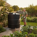 Dark Olive Green Tall 10,000 Litre Non-Potable Cylindrical Storage Water Tank - Premium