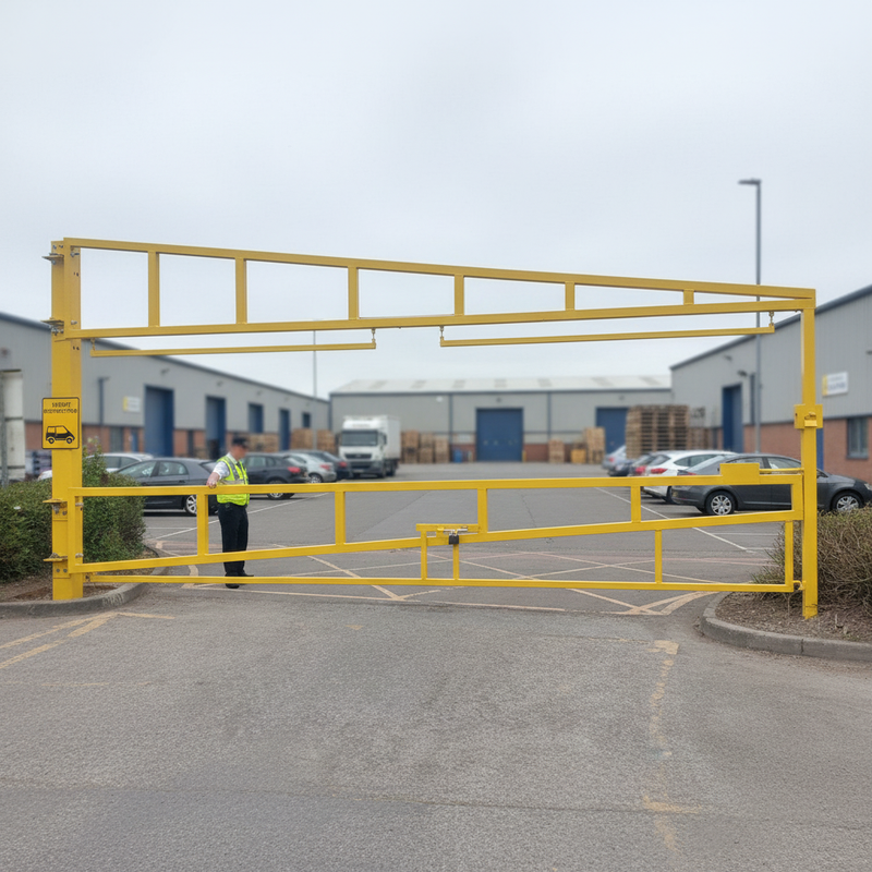 Light Slate Gray Premium Ultra Heavy Duty Single Leaf Height Barrier with Lower Gate