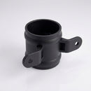 Traditional Downpipe Spare Socket 63mm Dia with Eared Fixings — Textured Black