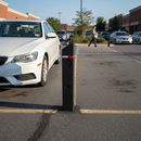 Dim Gray Premium Recycled Rubber Bollard with Pyramid or Sloped Head