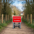 Dark Olive Green Footpath Closed Quick-Fit Sign Face for Pedestrian Safety