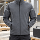 Fleece Work Jacket with Brushed Interior - Steel Grey/Black