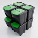 Set of 4 25L Stackable Recycling Bins (view 2)