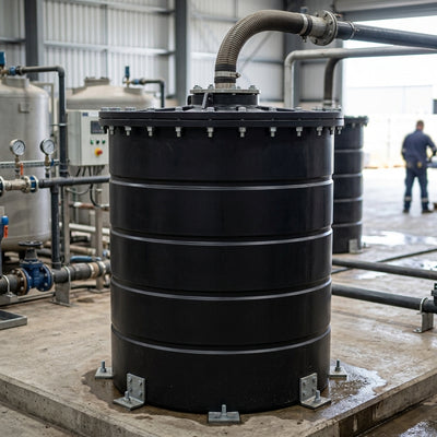 6000 Litre Vertical Open Top Water Tank, UV-stabilised Polyethylene