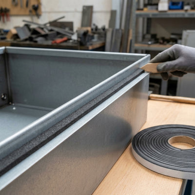 Black Expanded EPDM Foam Strip 9x9mm, Self Adhesive - 10m Roll