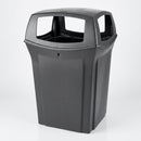 170 litre plastic litter bin with 4 apertures (view 2)