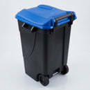 100 Litre pedal-operated wheeled litter bin with colour-coded lid (view 2)