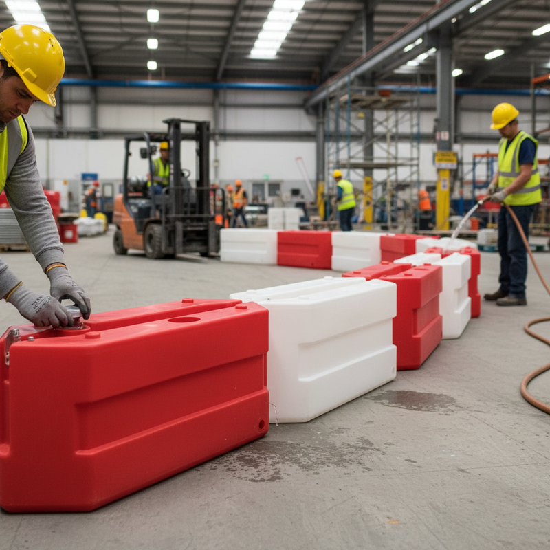 Rosy Brown Heavy Duty Mini Water-Filled Fence Block for Stability & Support