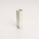 Aluminium Flush Joint Downpipe Sample — RAL 9010 / 72x72mm
