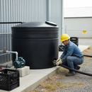 Gray Large 5300 Litre Above Ground Cylindrical Storage Water Tank - Premium