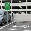 Dark Gray High-Performance EV Recharging Only Point Sign Face - Durable & Reflective