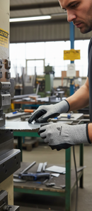 Dark Slate Gray High-Performance Nitrile Coated Gloves - 3 Pairs for Industrial Use