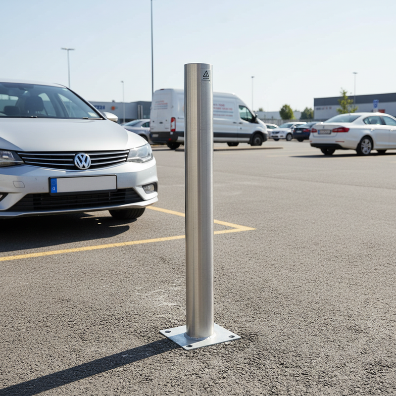 Gray Premium Removable Steel Ground Post - 900mm High Security Solution