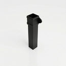Traditional Aluminium Downpipe 72x72mm x 3m Eared Socket — Textured Black