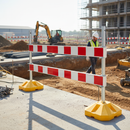 Light Gray Premium Safety Barrier Panel Connection Post for Secure Installation