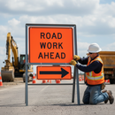 Gray Heavy Duty Temporary Metal Road Sign Frame - 600 x 450mm